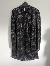 Mint Velvet Size 16 Black Sequin Dress Runs Small Party Evening Guest Sparkly
