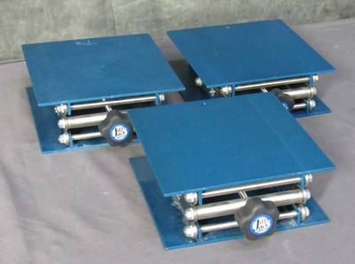 Lot of 3 Lab ''Jiffy Jack'' Scissor Lift Jacks; 8''x8'' from 3'' to 10'' High