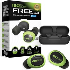 ISOtunes Free 2.0 Bluetooth Hearing Protection Earbuds - 25 dB NRR OSHA Appro...