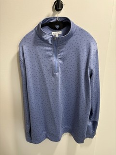 Peter Millar Men's Light Blue Quarter Zip Pullover Size Large