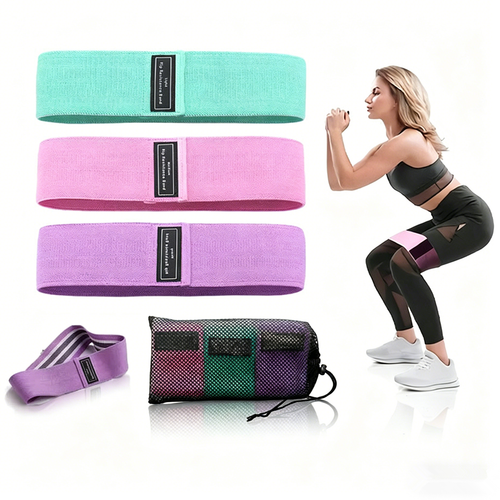 3 Resistance Bands Stretch Exercise Workout Bands for Booty Legs Elastic Pilates - Picture 11 of 15
