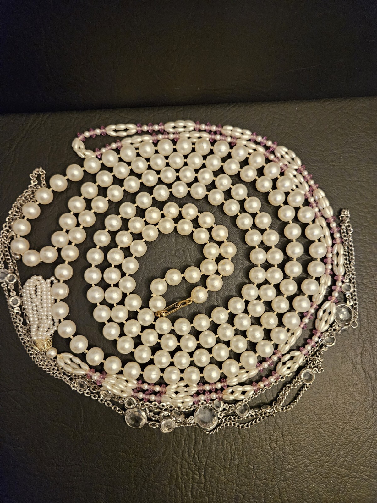 3 Vintage Assorted Statement Necklaces - image 10