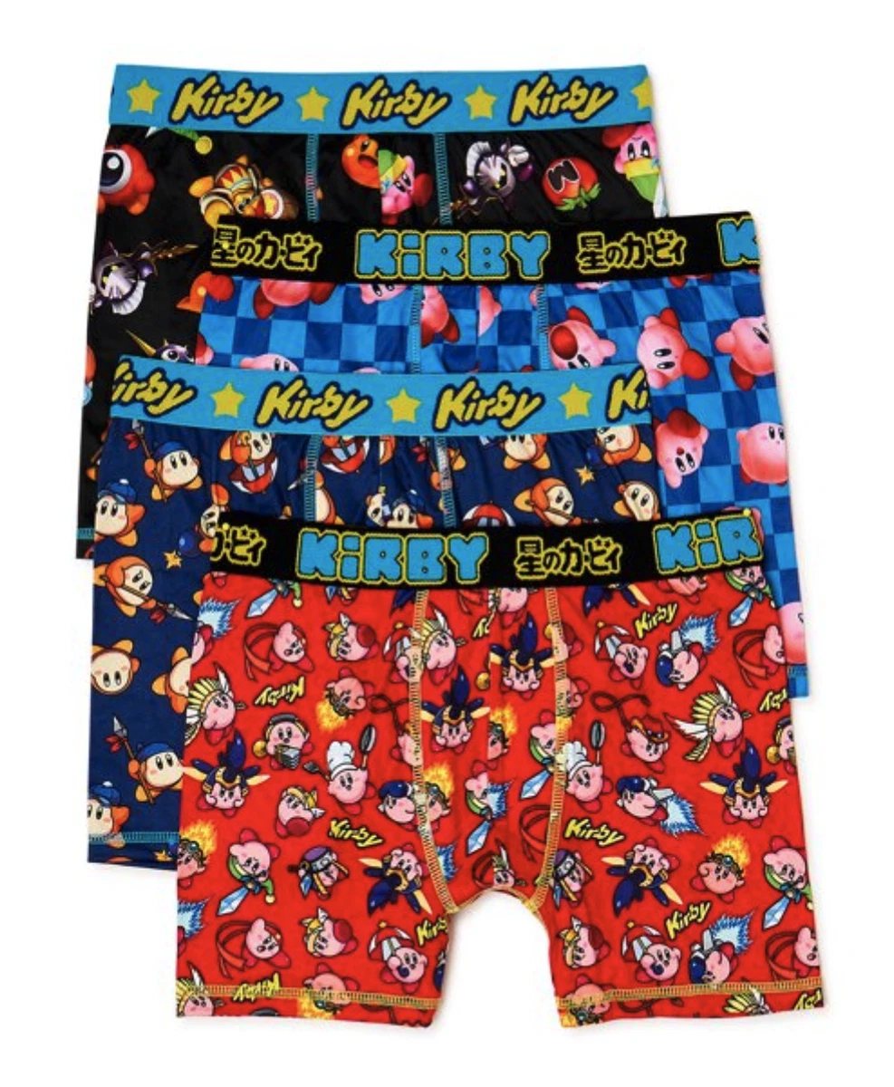 Boy's Kirby Nintendo 4pk Boxer Brief Underwear. Size 4 6 8 10 NWT