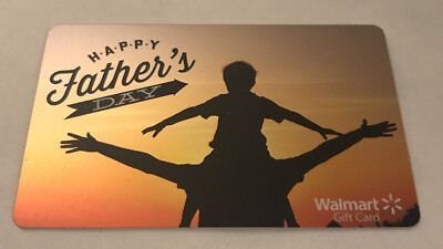 WALMART HAPPY FATHER'S DAY SUNSET DAD SON FOIL GIFT CARD US NO VALUE NEW 