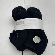 The Children  s Place Black 10 Pack Ankle Socks Size 1-2 New