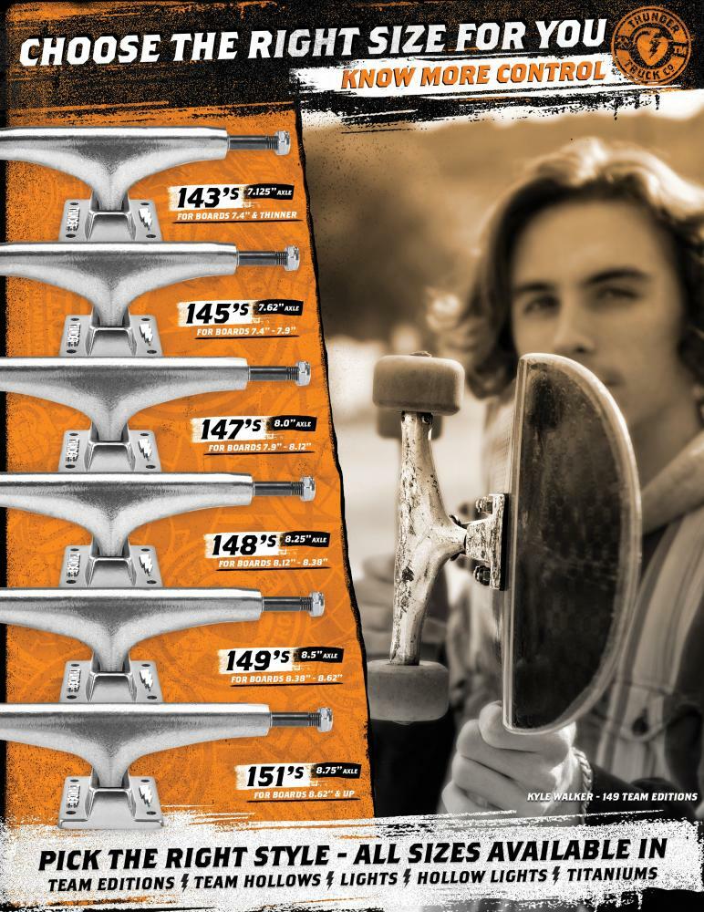 thunder★　sサイズ Thunder Trucks : Choose The Right Size For You - DLXSF.COM