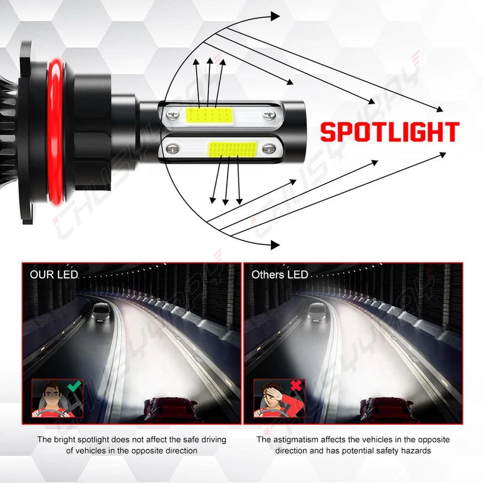 2x LED Headlight Light Bulb For International Harvester 4100 4200 4300 4400 8500 - Image 3 of 4