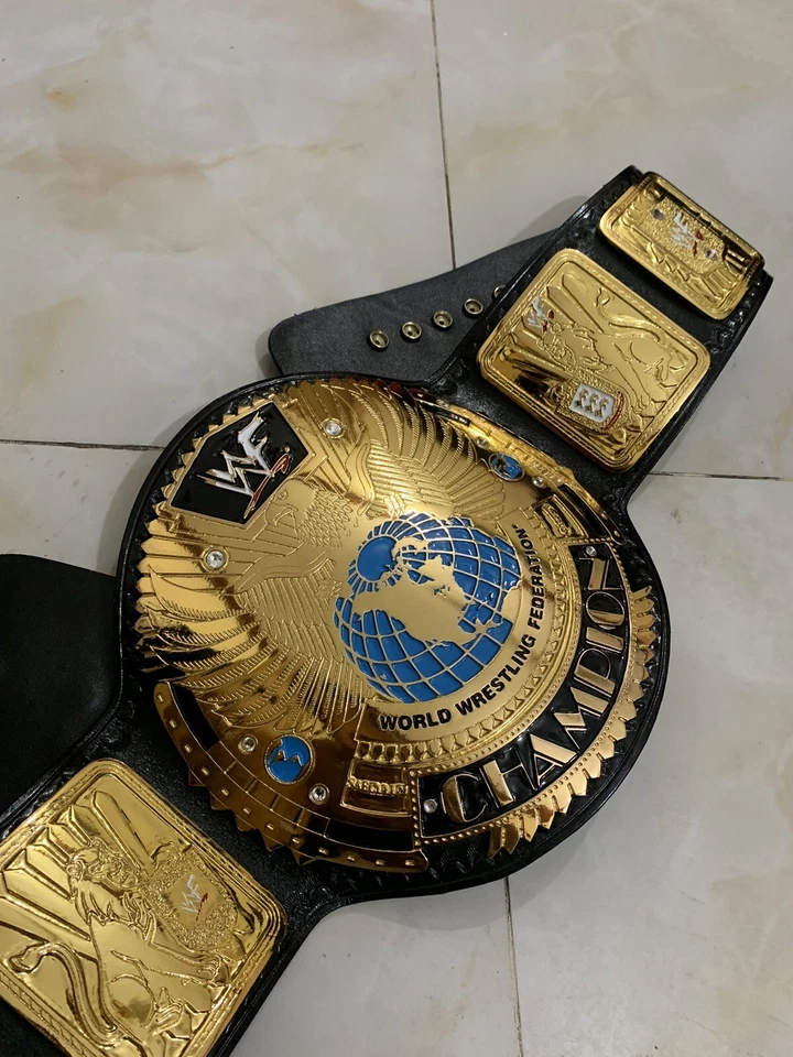 Cinturón de campeonato Big Eagle Scratch Logo Heavyweight, 4 mm zinc, chapado en oro, adulto Foto 4 de 4