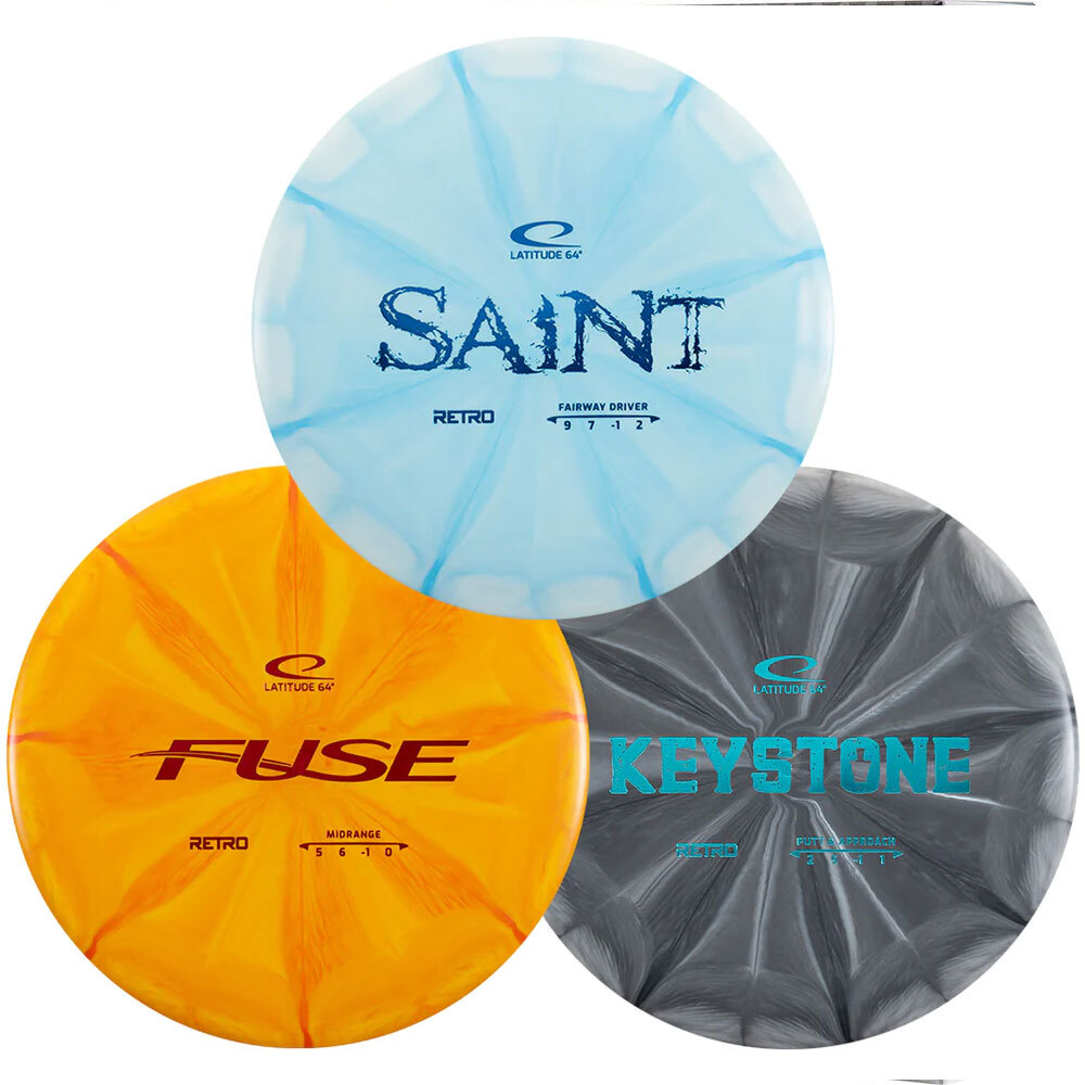 Latitude 64 Disc Golf Advanced Retro Burst Box Set 3 Discs Saint