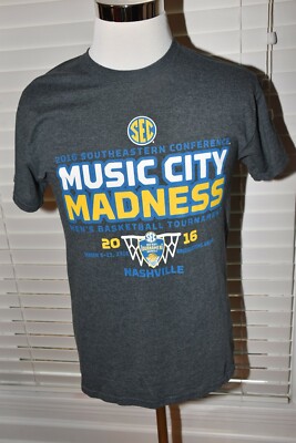 NEW 2016 SEC Men's Basketball Tournament Nashville Music City Madness  M T-Shirt