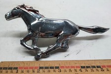 VTG 1974-1978 Ford Mustang 6" Chrome Running Horse Front Grille Emblem Ornament