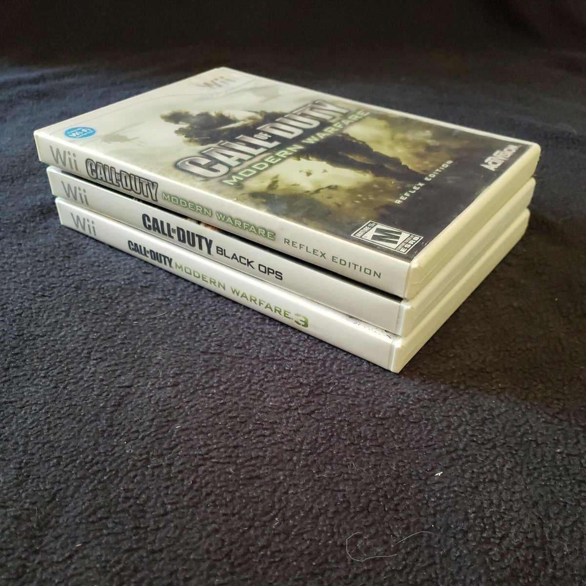 Set of 3 Nintendo Wii Call of Duty Games. Modern Warfare Reflex Ed