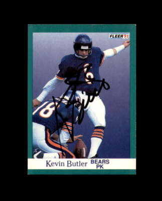 Kevin Butler Signed 1991 Fleer Chicago Bears Autograph