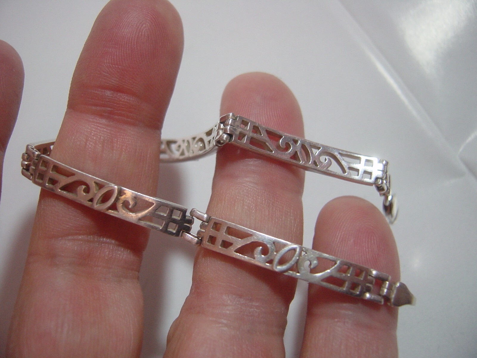 Beautiful Vintage Solid Silver Bracelet–mackintos… - image 6
