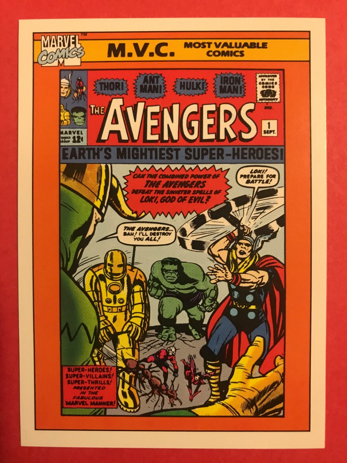 1990 Impel Marvel Universe Series 1 Card 130 - Most Valuable Comics Avengers  #1 | eBay