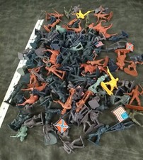 Large Mixed Lot of Plastic Military Army Soldiers 100 Figures civil war