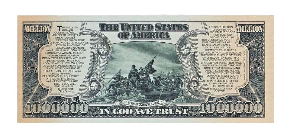 Vintage $1,000,000 One Million Dollars Rutherford B Hayes*NEW ORIGINAL NOVELTY* - Image 3 of 4