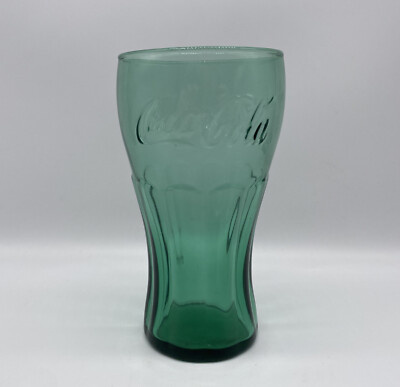Vintage Green Coca Cola Drinking Glass