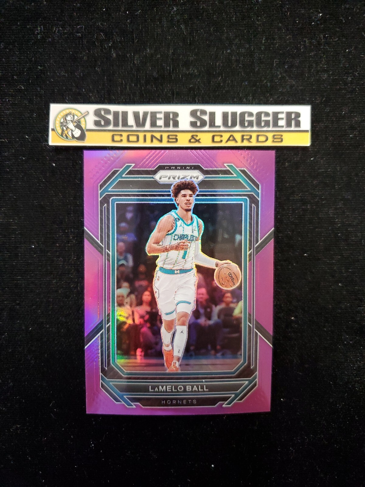 2022-23 LaMelo Ball Panini Prizm Purple /99 #150 Charlotte Hornets