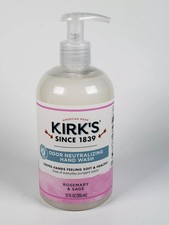 Kirk's Odor Neutralizing Hand Wash Soap Rosemary Sage 12 Fl Oz 4PC