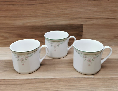 3 x Royal Doulton Caprice Fine China Ersatz Kaffee/Teetassen Blumenmuster