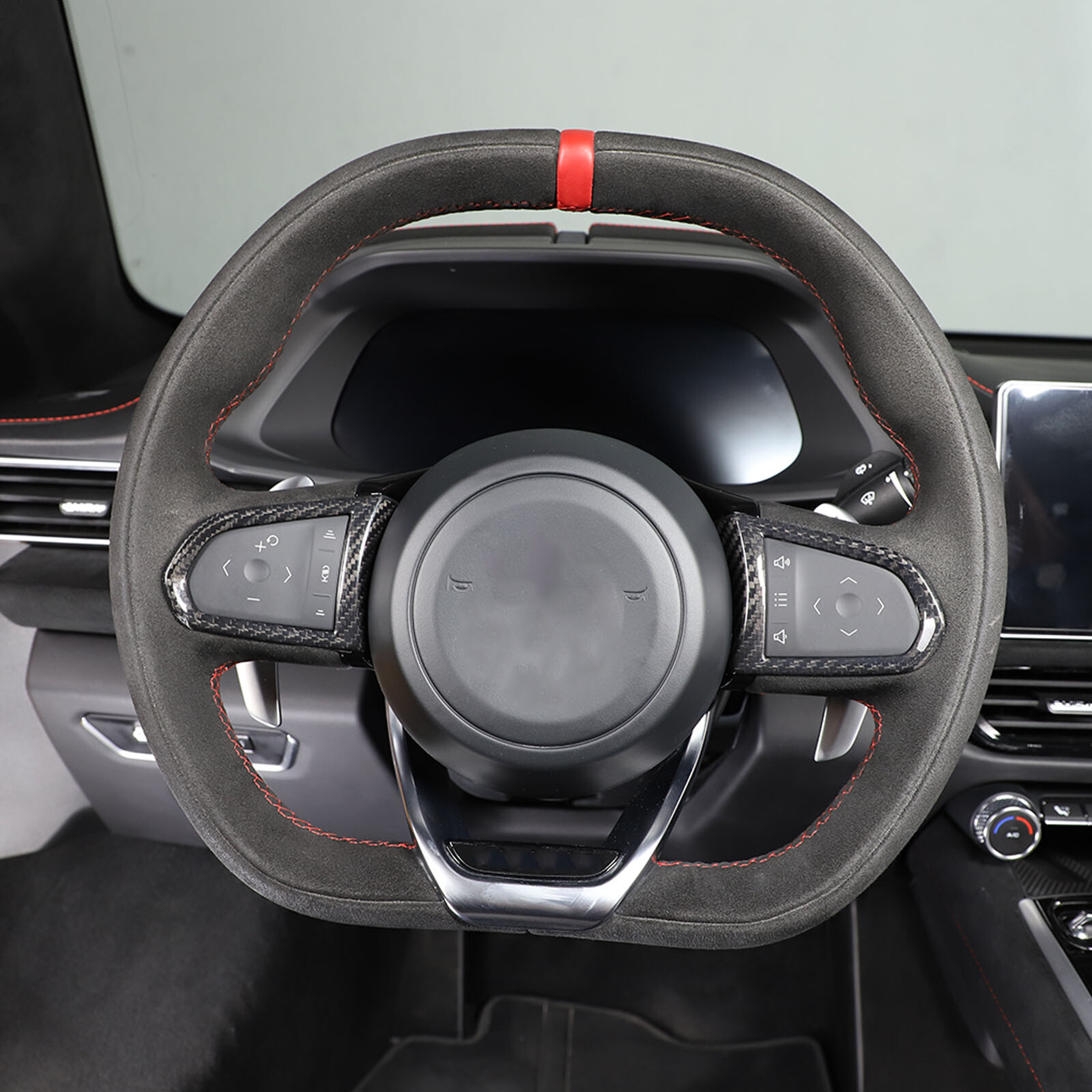 Real Carbon Fiber Steering Wheel Button Cover Trim For Lotus EMIRA 2021-25 US