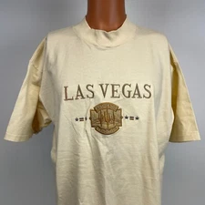 Las Vegas Embroidered Cactus Desert Single Stitch T Shirt Vtg 90s Made USA XL 