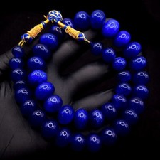 Most Brilliant 649. Cts Blue Sapphire Grade Beaded Jewelery Necklace VK 35 E618