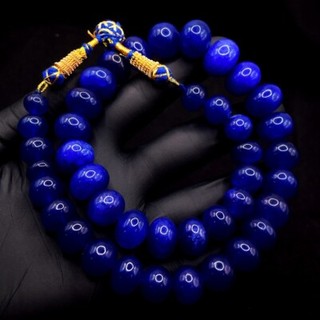 Most Brilliant 649. Cts Blue Sapphire Grade Beaded Jewelery Necklace VK 35 E618