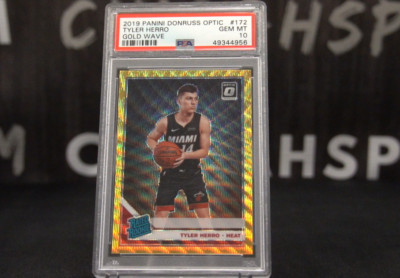 Tyler Herro DONRUSS GOLD PSA10 タイラー・ 2019 Panini Donruss Optic Gold Wave #172 Tyler Herro RC PSA 10 50a