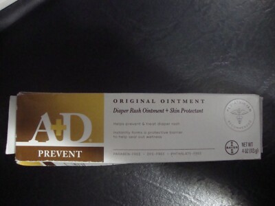 2 A+D Original Prevent Diaper Rash Ointment & Skin Protectant  4oz exp 07/2025