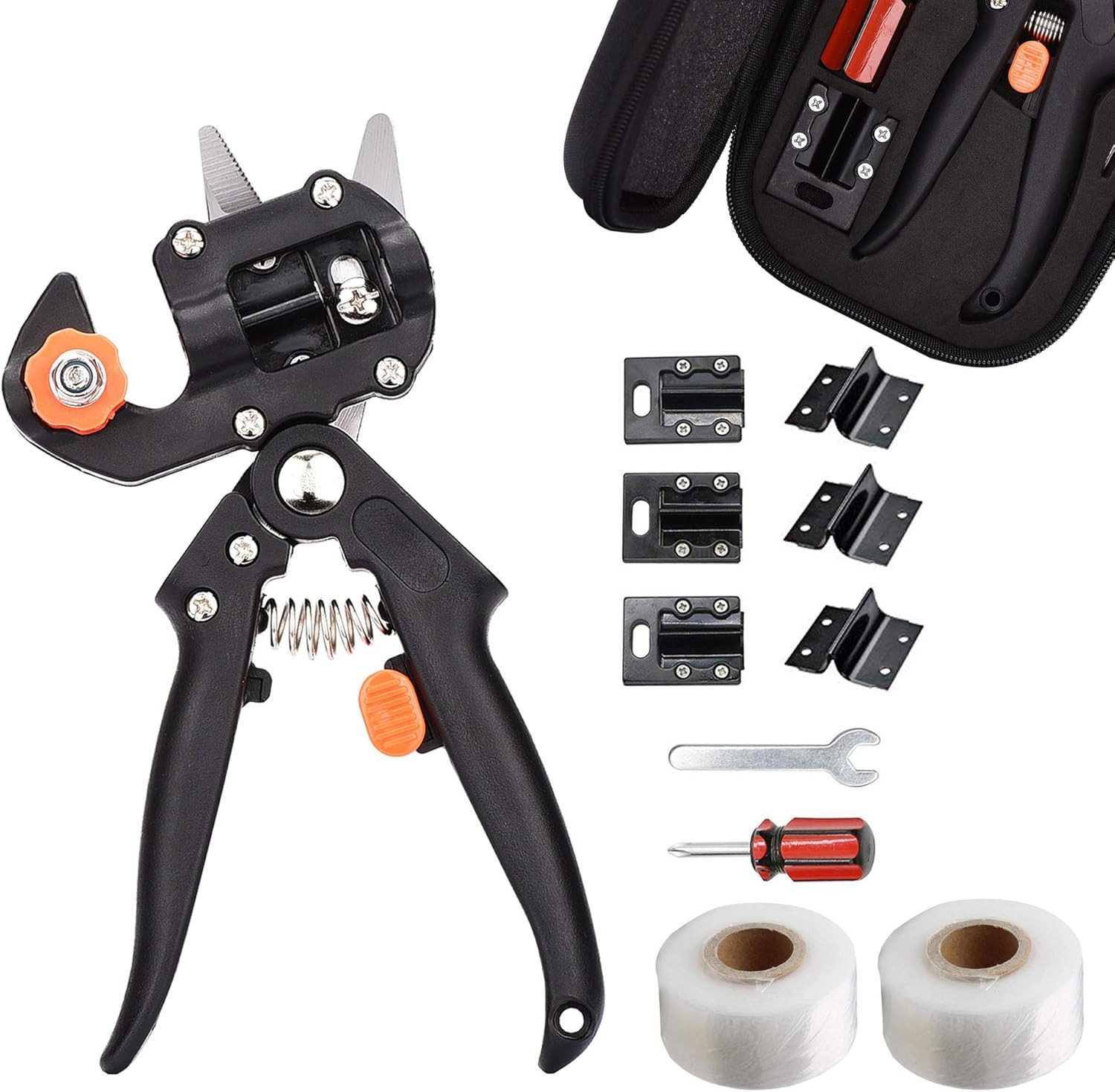 Forbici Professionali per Innesto e Potatura - Kit con 3 Lame Acciaio