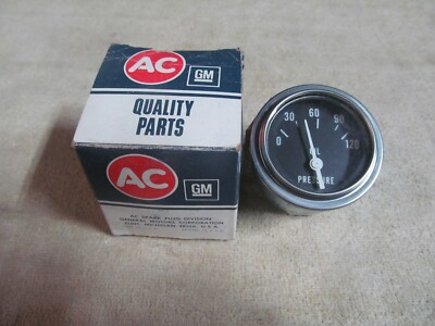 #ad #ad NEW AC DELCO ELECTRIC OIL PRESSURE GAUGE 2quot; DIA. CASE 24 VOLT P N 6464061. $24.95