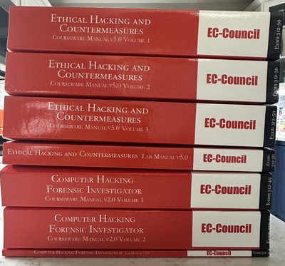 EC-COUNCIL: Ethical Hacking v5/ Forensic Investigator v2 ALL Courseware + CDs
