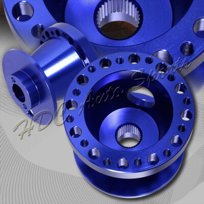 For 1995-2006 Hyundai Accent Blue Aluminum Steering Wheel 6-Hole HUB Adapter