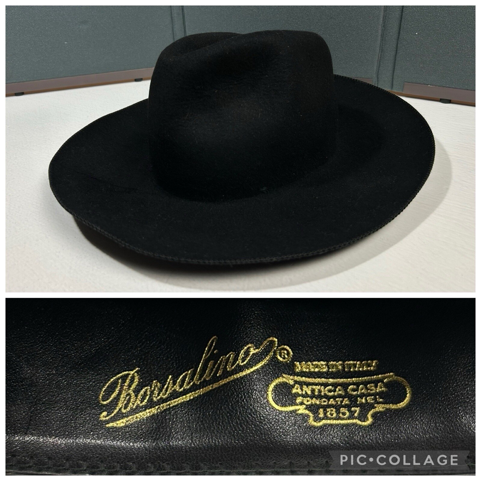 MENS BORSALINO FEDORA HAT 7 5 8