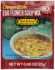Mezcla de sopa de flores de huevo estilo chino KIKKOMAN caliente y agria (0,88 oz) producto de Japón
