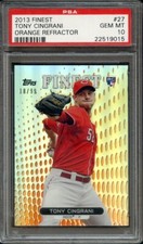 2013 FINEST 27 TONY CINGRANI ORANGE REFRACTOR PSA GEM MT 10 