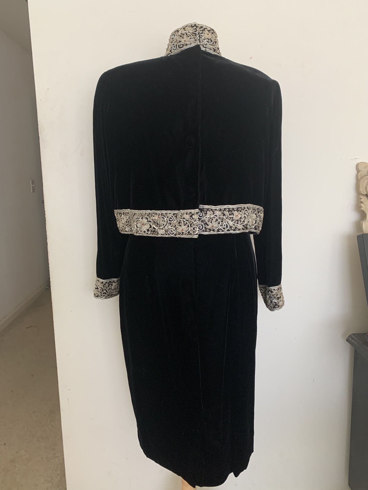 Vintage Pierre Balmain Velvet One Piece Dress with A… Gem