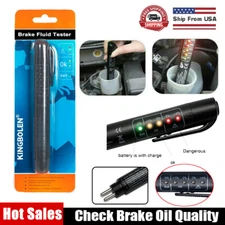 Brake Fluid Liquid Oil Tester Pen 5 LED Indicator Car Testing Tool For DOT3 DOT4