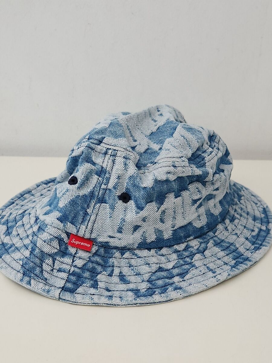 帽子 Supreme Fat Tip Jacquard Denim Crusher - 帽子 帽子 Supreme Fat Tip Jacquard Denim Crusher - 帽子