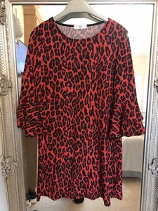 missguided red leopard dress