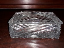 BURRIERA PORTA BURRO con tappo  IN VETRO Pesante Lavorato   Vintage anni 60