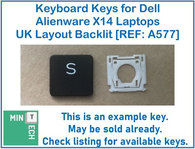 Tastatur Ersatz Tasten für Dell Alienware X14 Laptops UK Layout Hintergrundbeleuchtung