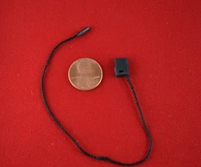 7" 500 Pcs Black Hang Tag Nylon String FLAT Snap Lock Pin Loop Fastener Ties 