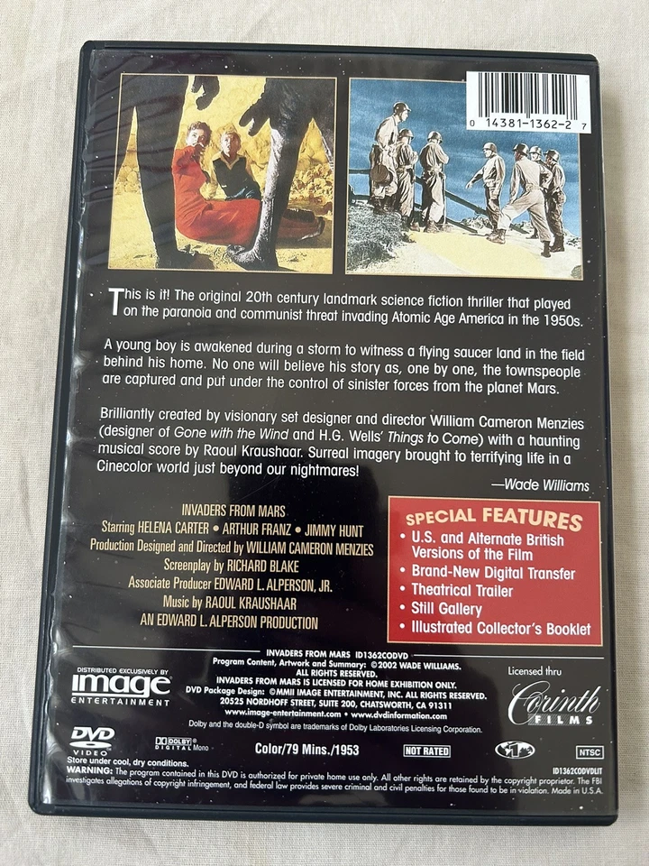 INVADERS FROM MARS - 50th Anniversary Special Edition DVD - Image 3 of 3