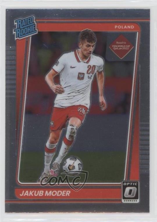 2021-22 Panini Donruss Road to Qatar Rated Rookie Optic Jakub Moder #179 0ms6