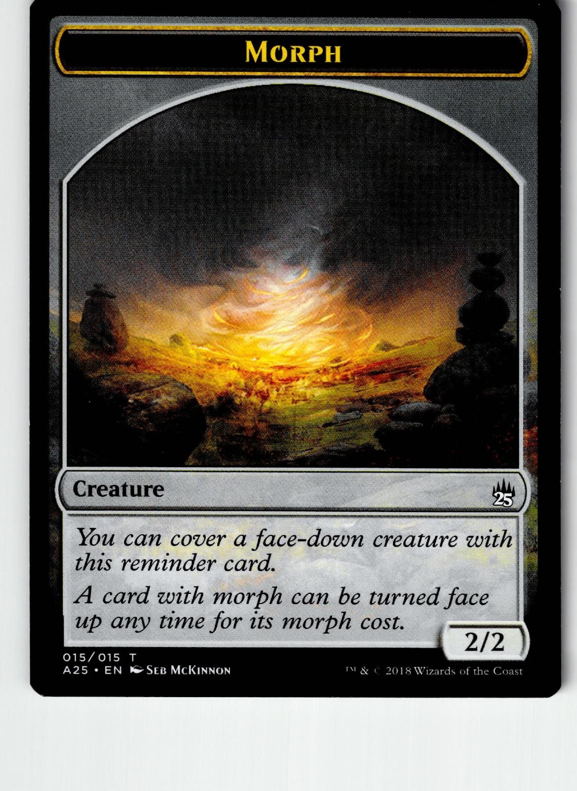 Set Of 4 Morph Token (015) 15 Token Masters 25 Magic: The Gathering LP