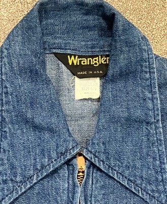 Vintage 1970s Wrangler Denim Short Sleeved Coverall Jumpsuit Size