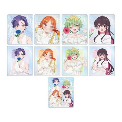 Mikadono Sisters Is a Breeze'' White Dress & Flower Acrylic Cards BOX [all 9sets]